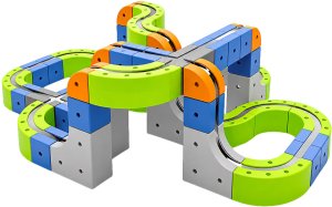 click4TOYS Kolejka magnetyczna klocki lokomotywa elektryczna zestaw dla dzieci 123 el (5906708103041) 3