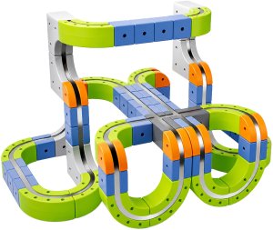click4TOYS Kolejka magnetyczna klocki lokomotywa elektryczna zestaw dla dzieci 123 el (5906708103041) 4