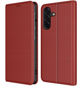 krainaGSM Etui Do Samsung A56 5G Skórzane Zamykane Magnetyczne + Szkło 7
