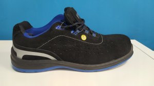 VM Footwear Półbuty ochronne 2185-S1P ESD (VM FOOTWEAR Rimini, rozm. 46, czarno-niebieskie) 2