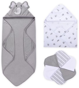 Momcozy Ręcznik dla niemowlaka | Motyw Słonika | WC014 (WC014-U200NB-A) 2