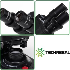 Mikroskop Techrebal biologiczny BioVision Pro Kamera Eagle Eye próbki wyświetlacz 15" pęseta 7