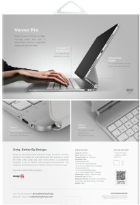 Etui na tablet Uniq Venno Pro Magnetic Smart z klawiaturą do Apple iPad Air 11" 2024/2025/2026 / iPad Air 10.9" 2022/2020 / iPad Pro 11" 2022 biały (UNIQ1949) 9