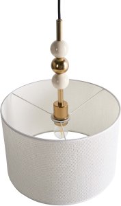 Lampa wisząca Beliani LOKY Metal Mosiężny/beżowy 4