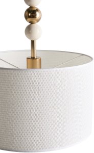 Lampa wisząca Beliani LOKY Metal Mosiężny/beżowy 6