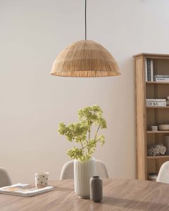 Lampa wisząca Beliani WERU Plecionka Naturalny 2