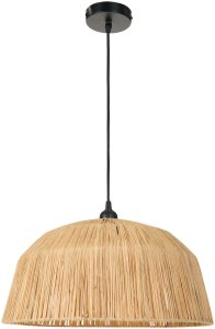 Lampa wisząca Beliani UMBA Plecionka Naturalny 4