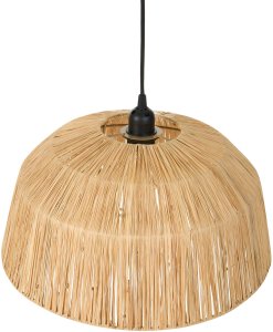 Lampa wisząca Beliani UMBA Plecionka Naturalny 6