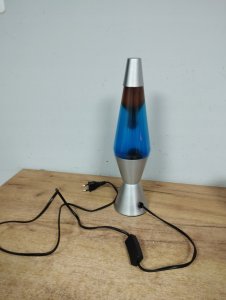lav Lava® Lampa Pomarańczowy/Niebieski Srebrna podstawa 37cm (605900) 2