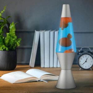 lav Lava® Lampa Pomarańczowy/Niebieski Srebrna podstawa 37cm (605900) 3