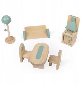 Janod Lilliputiens Drewniany domek dla lalek z 15 akcesoriami J06467 4