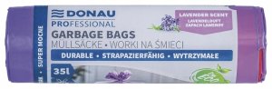 Stella DONAU PROFESSIONAL wytrzymałe super mocne z taśmą 35l 15 szt. zapach lawendy fioletowe 2
