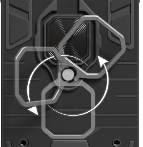 Hello Case Etui pancerne do OPPO A15 czarne obudowa Armor Holder Ring Case szkło 9H (BNDL1405) 5