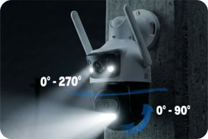 Kamera IP Zintronic Dwuobiektywowa Obrotowa P44 IP Wi-Fi (2 x 4 MPx) IKPW430DLV1 3