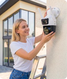 Kamera IP Zintronic Dwuobiektywowa Obrotowa P44 IP Wi-Fi (2 x 4 MPx) IKPW430DLV1 5