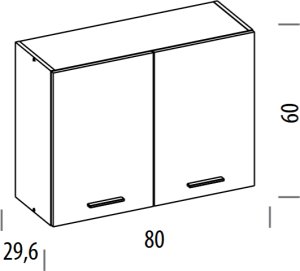 BogFran Szafka górna 80 cm PATI PK06/PF07 Biały 5