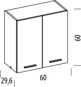 BogFran górna 60 cm wisząca kuchenna dwudrzwiowa PATI PK05/PF05 5