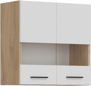 BogFran górna z witryną 60 cm wisząca kuchenna szeroka PATI PK05/PF06 biały 3