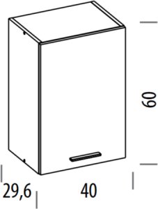 BogFran Szafka górna 40 cm L/P wisząca kuchenna średnia PATI PK03/PF03 Dąb Cremona (BF-PF03 DCT KPL) 5