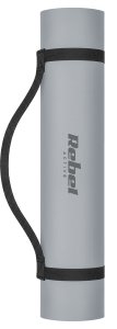 Rebel Active Mata gimnastyczna do ćwiczeń joga, pilates, fitness, 183x61cm, grubość 4mm, materiał TPE, szara, REBEL ACTIVE 2
