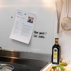 NAGA 100 x 50 cm. PURE White Magnetic Splashback 100 x 50 cm. PURE White Magnetic Splashback 3