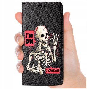 krainaGSM Etui Do Samsung A40 Magnet Wzory Case Portfel + Szkło 9H 6