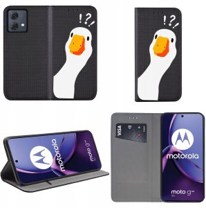 krainaGSM Etui Do Motorola Moto G84 5G Magnet Wzory Case Portfel + Szkło 9H 2
