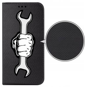 krainaGSM Etui Do Samsung A40 Magnet Wzory Case Portfel + Szkło 9H 4