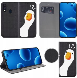 krainaGSM Etui Do Samsung A40 Magnet Wzory Case Portfel + Szkło 9H 2