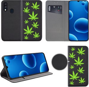krainaGSM Etui Do Samsung A40 Magnet Wzory Case Portfel + Szkło 9H 2