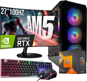 Adronix ZESTAW GAMINGOWY PHANTOMCORE R5 7500F/32GB/RTX5060/1TB M.2 SSD/W11/27"100Hz 2