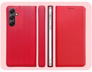 Hello Case Etui z Klapką Do Samsung Galaxy A34 5G (Czerwone, Zamykane, Kabura) Szkło (BNDL3934) 6