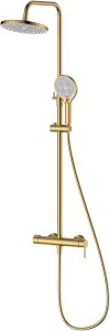 Deszczownica Avapax Deszczownica z baterią prysznicową dwufunkcyjną złota AVAPAX 11