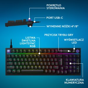 Klawiatura Logitech Logitech G316 X 98 - Black - (US) Intl 10