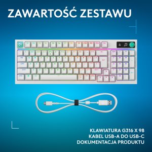 Klawiatura Logitech Logitech G316 X 98 - White - (US) Intl 11