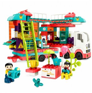 LeanToys Klocki rozkładany kamper 98 el. 3