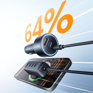 Ładowarka Orico Samochodowa ChargeClip 108W 2x USB-A + 4x USB-C z klipsem - czarna (6942227174789) 3