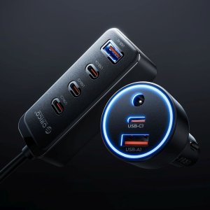 Ładowarka Orico Samochodowa ChargeClip 108W 2x USB-A + 4x USB-C z klipsem - czarna (6942227174789) 4