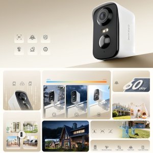 Kamera IP Dreame zewnętrzna Navo Care SE 1 Outcam z panelem solarnym - biała 2