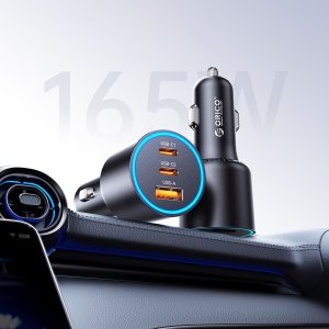 Ładowarka Orico samochodowa HyperDrive 165W USB-A + 2x USB-C - czarna 2