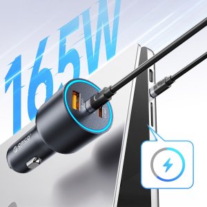 Ładowarka Orico samochodowa HyperDrive 165W USB-A + 2x USB-C - czarna 4