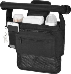 Momcozy SZ001 Stroller Organizer with Cup Holders | Organizer do wózka dziecięcego | Z uchwytami na kubki (SZ001-BL00NB-D) 2