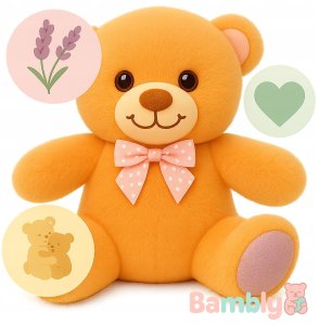 Skleplolki BAMBLY lawendowy miś pluszowy pluszak maskotka przytulanka pomarańcz 15CM 10