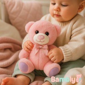 Skleplolki BAMBLY lawendowy miś pluszowy pluszak maskotka przytulanka różowy 15CM 3