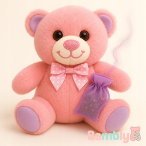 Skleplolki BAMBLY lawendowy miś pluszowy pluszak maskotka przytulanka różowy 15CM 4