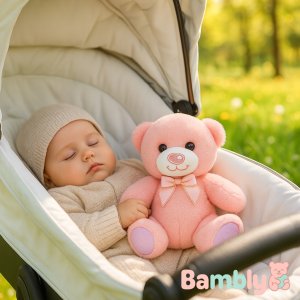 Skleplolki BAMBLY lawendowy miś pluszowy pluszak maskotka przytulanka różowy 15CM 7