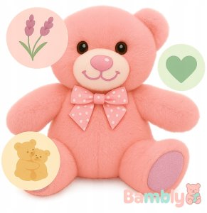 Skleplolki BAMBLY lawendowy miś pluszowy pluszak maskotka przytulanka różowy 15CM 10