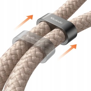 Mcdodo SMYCZ DO TELEFONU NA SZYJE WKŁADKA CROSSBODY BEŻOWA KABEL DO IPHONE 8