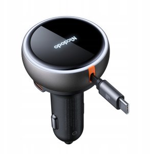 Ładowarka Mcdodo Mocna szybka ładowarka samochodowa 3X USB USB-C PD 80W LED kabel 1M 12