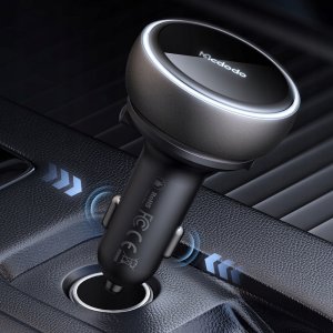 Ładowarka Mcdodo Mocna szybka ładowarka samochodowa 3X USB USB-C PD 80W LED kabel 1M 6